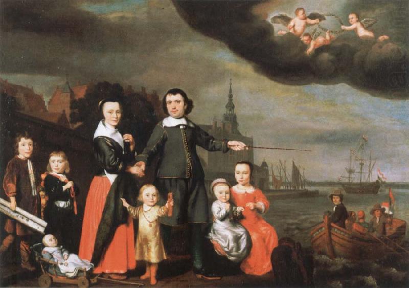 Nicolaes maes captain job jansz cuyter and his family china oil painting image